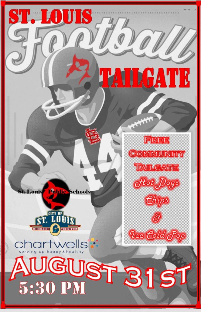 Thursday August 31, 2023 at 5:30 p.m.
Free community tailgate. Hot dogs, chips & ice cold pop. 