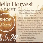 Hello Harvest Market promo image. All information in the image is included in the event description.